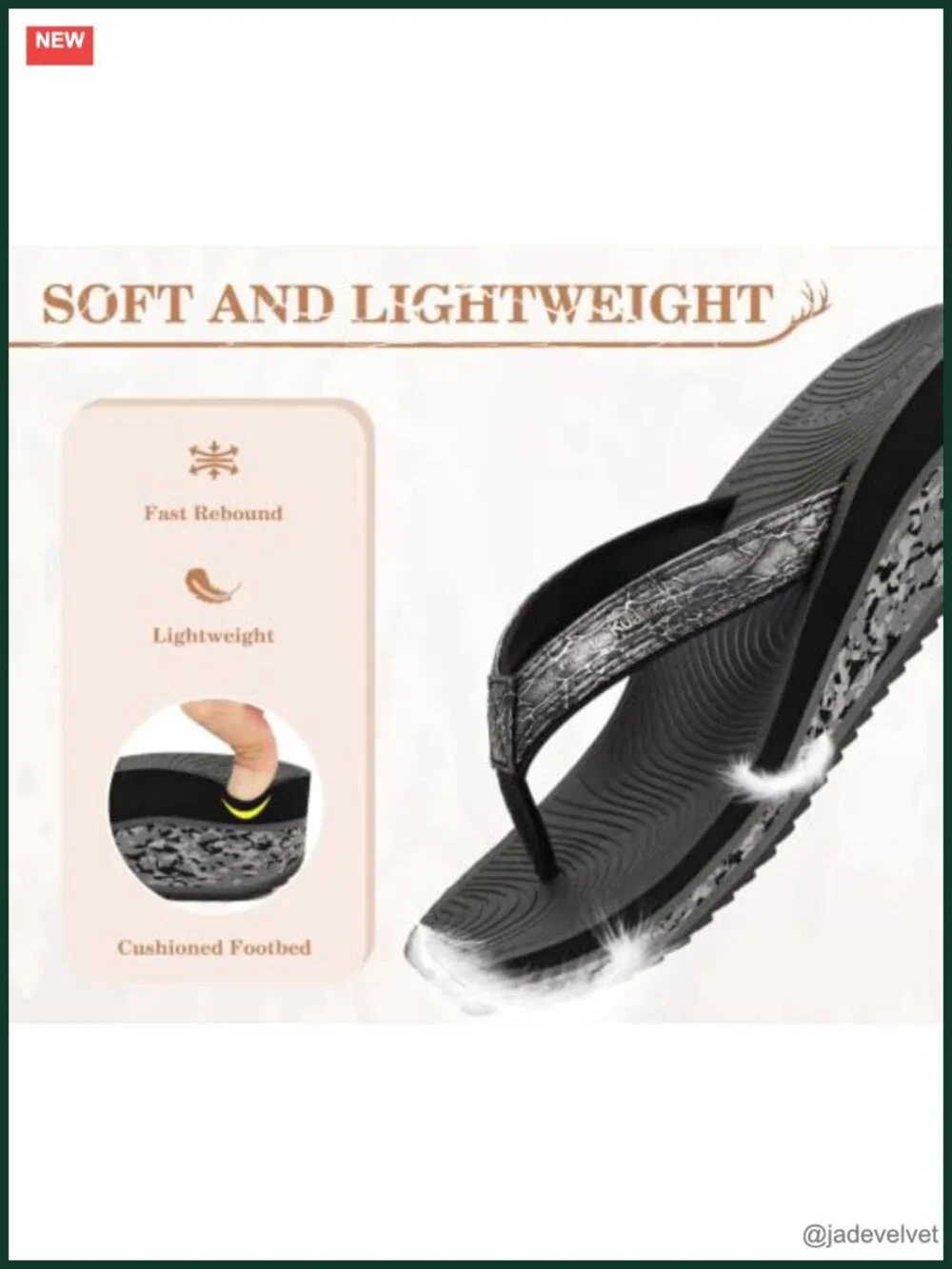 Platform Flip Flops with Arch Support - Comfortable Wedge Sandals - Boho Dressy